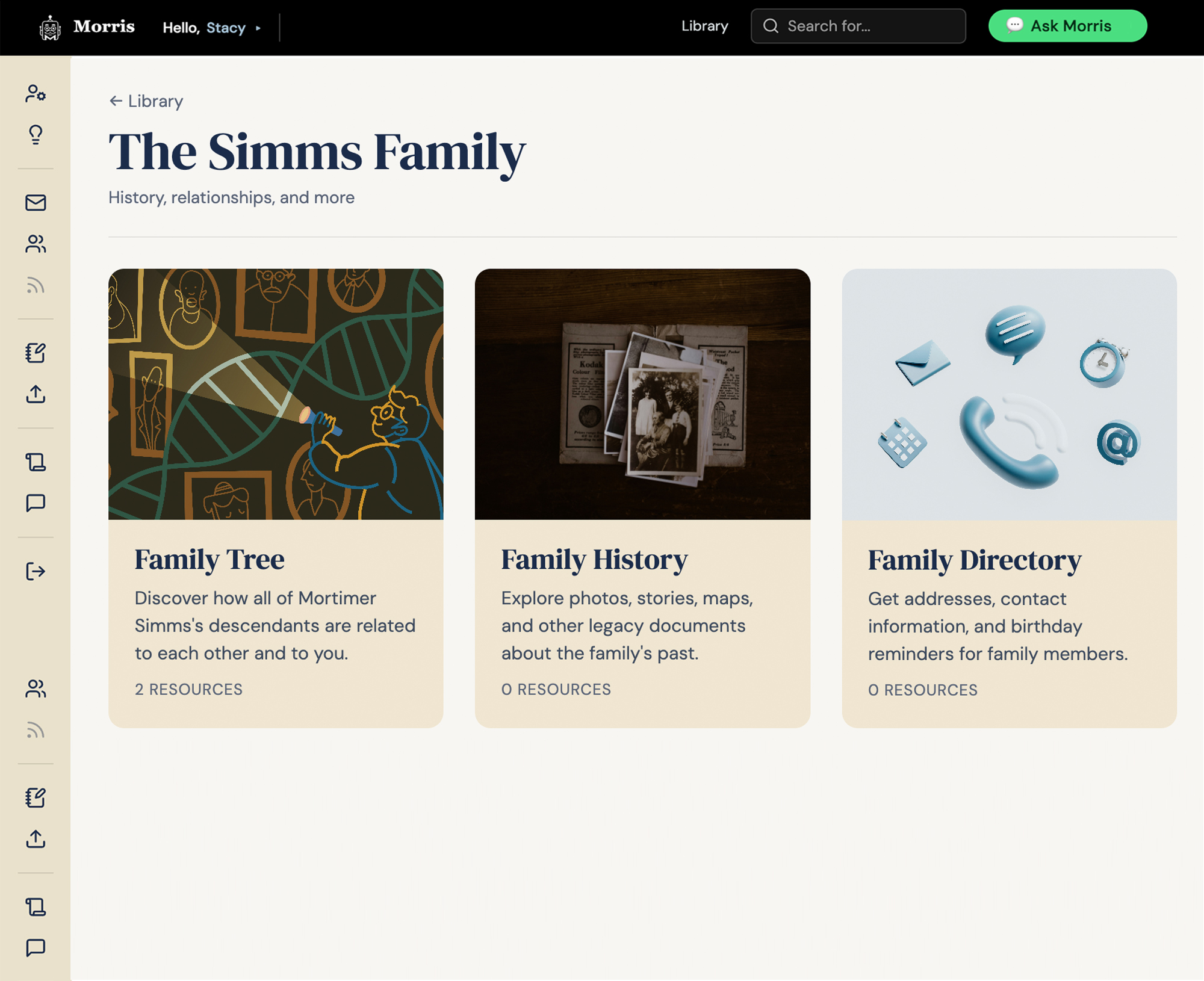 The Family Legacy section